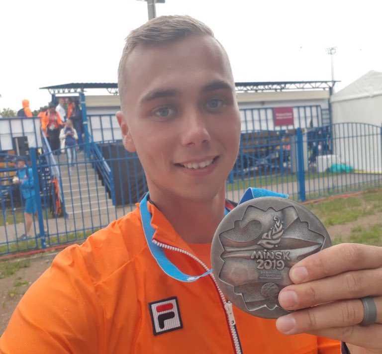 Zilver voor Steve Wijler tijdens Europese Spelen