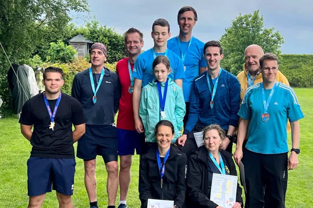 Sportieve spanning tijdens NK Run-Archery Sprint in Berkel-Enschot