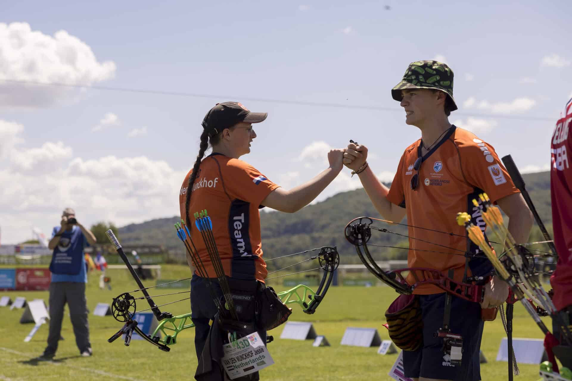 Vierde plek voor Jessie en Martijn in mixed team compound onder21