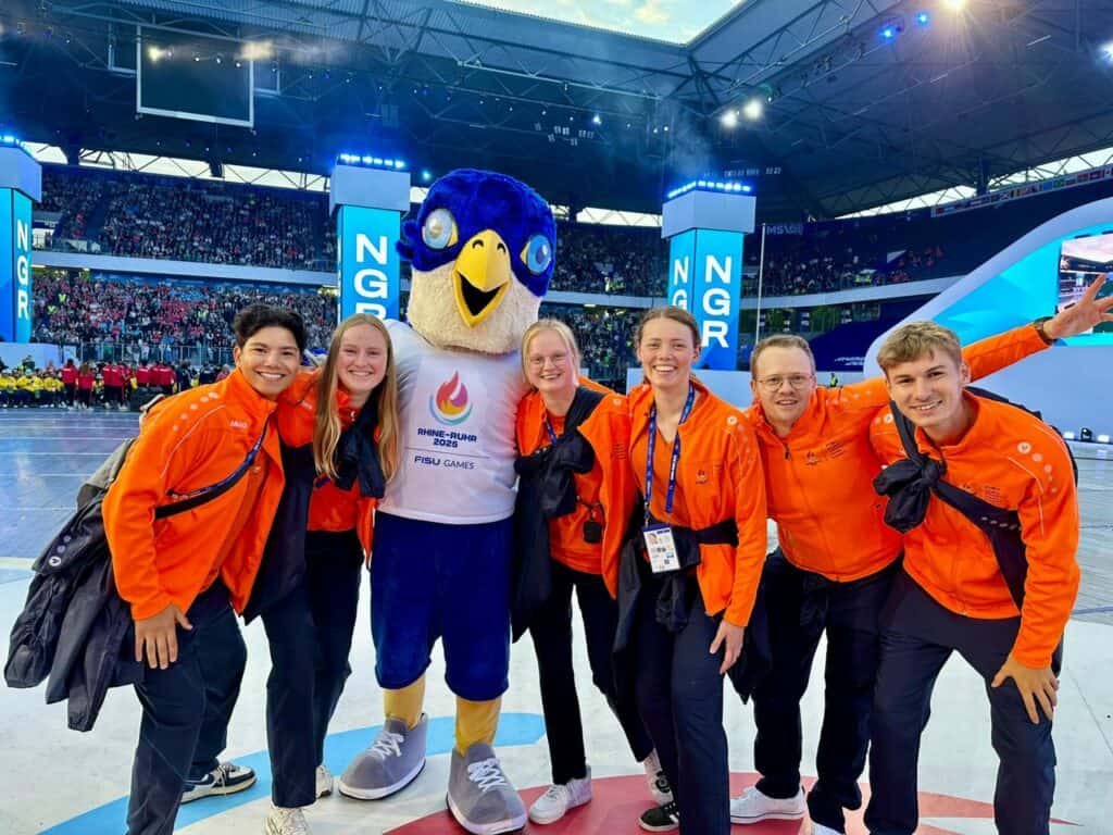 Nederlanders in actie tijdens FISU World University Games 2025 in Essen
